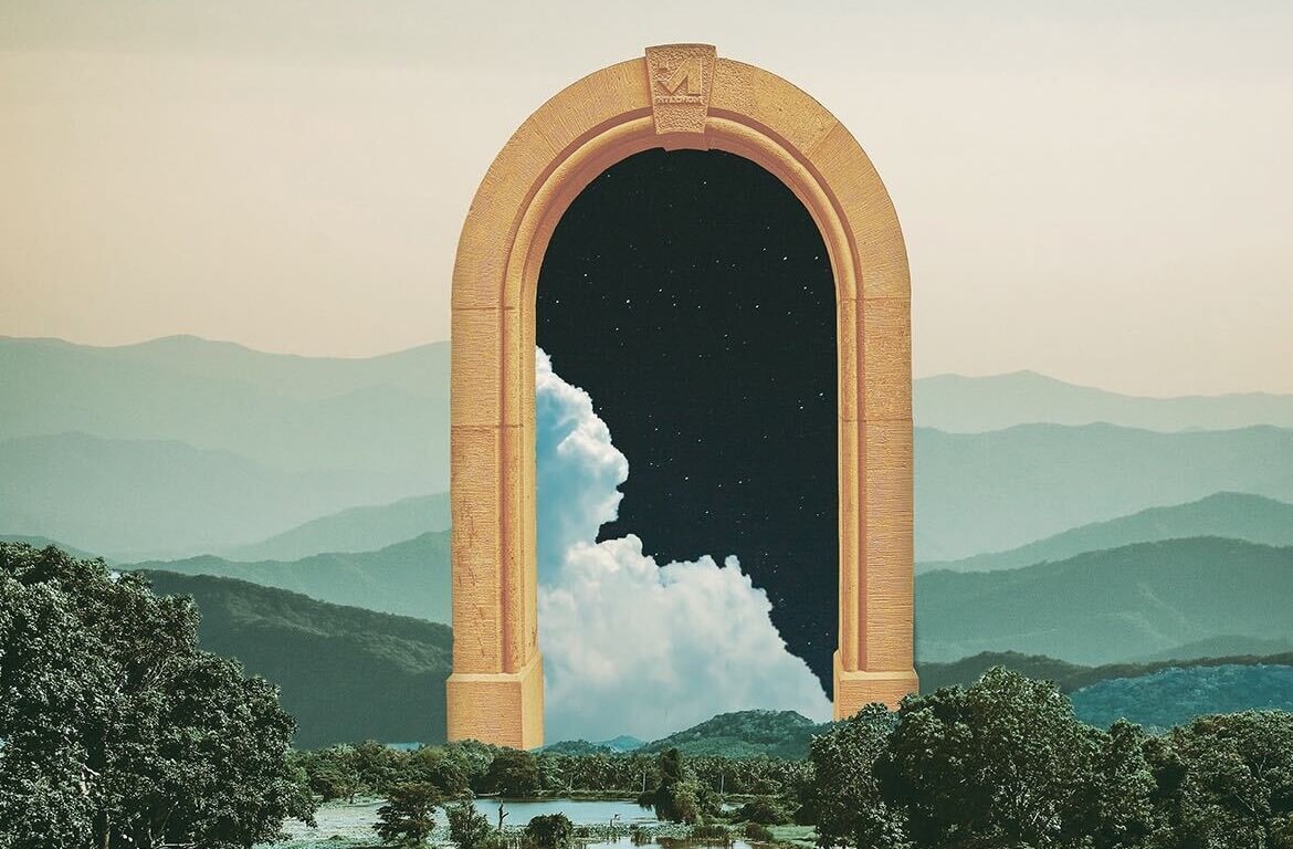 Landscape with a big arch